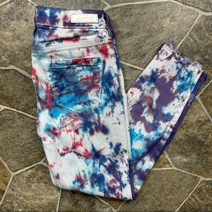 BLANK NYC Tie Dye/Splatter Skinny Jeans